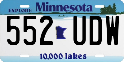 MN license plate 552UDW