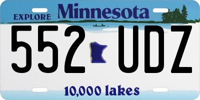 MN license plate 552UDZ