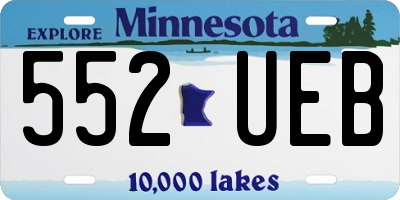 MN license plate 552UEB