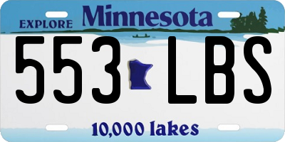 MN license plate 553LBS
