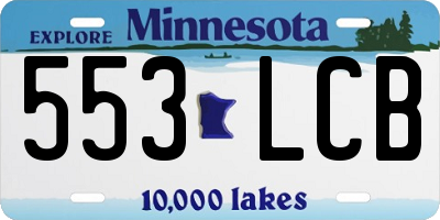 MN license plate 553LCB