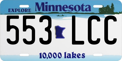 MN license plate 553LCC