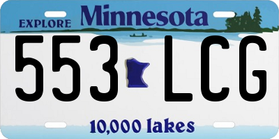 MN license plate 553LCG