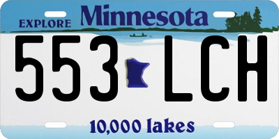 MN license plate 553LCH