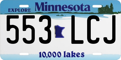 MN license plate 553LCJ