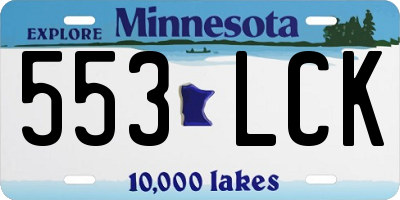 MN license plate 553LCK