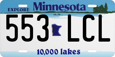 MN license plate 553LCL