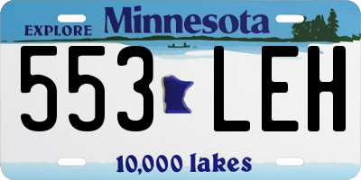 MN license plate 553LEH