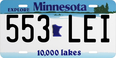 MN license plate 553LEI