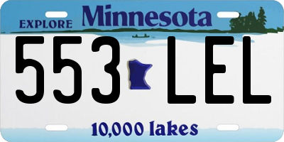 MN license plate 553LEL