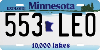 MN license plate 553LEO