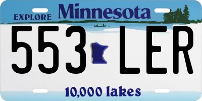 MN license plate 553LER