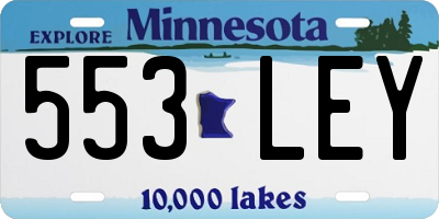 MN license plate 553LEY