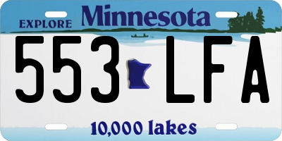 MN license plate 553LFA