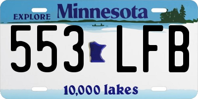 MN license plate 553LFB