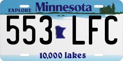 MN license plate 553LFC
