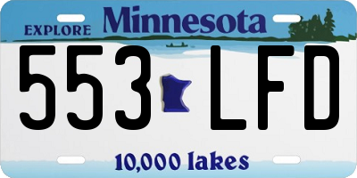 MN license plate 553LFD