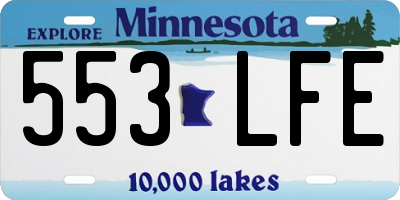 MN license plate 553LFE