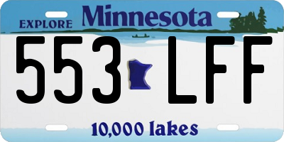 MN license plate 553LFF