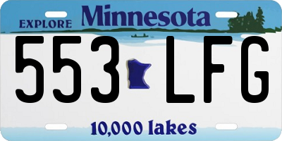 MN license plate 553LFG