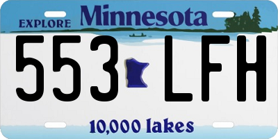 MN license plate 553LFH