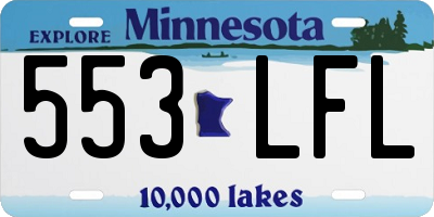 MN license plate 553LFL