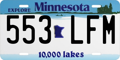 MN license plate 553LFM