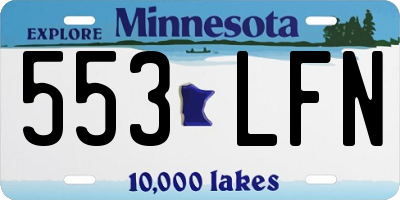 MN license plate 553LFN
