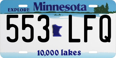 MN license plate 553LFQ
