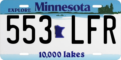 MN license plate 553LFR