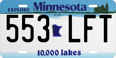 MN license plate 553LFT