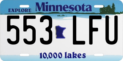 MN license plate 553LFU