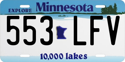 MN license plate 553LFV