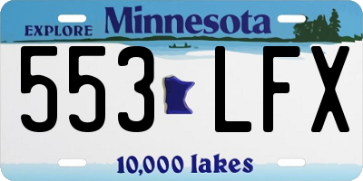 MN license plate 553LFX