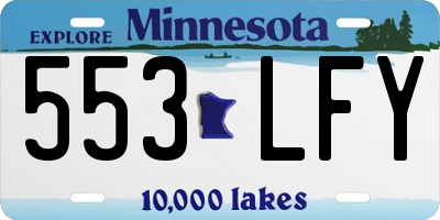 MN license plate 553LFY