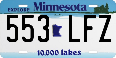 MN license plate 553LFZ