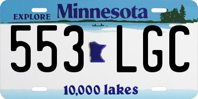 MN license plate 553LGC