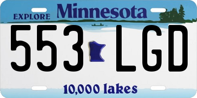 MN license plate 553LGD