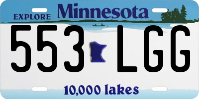 MN license plate 553LGG