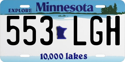 MN license plate 553LGH