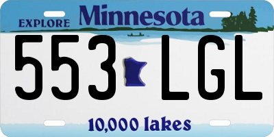 MN license plate 553LGL