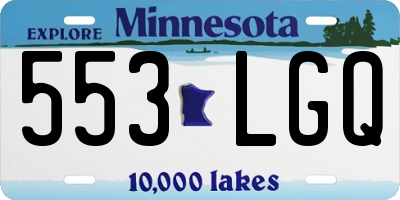MN license plate 553LGQ