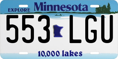 MN license plate 553LGU