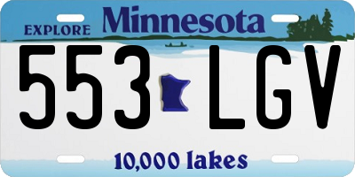 MN license plate 553LGV
