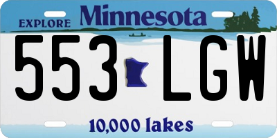 MN license plate 553LGW