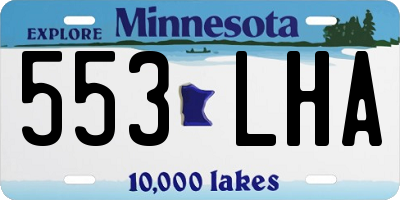 MN license plate 553LHA