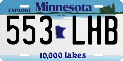 MN license plate 553LHB