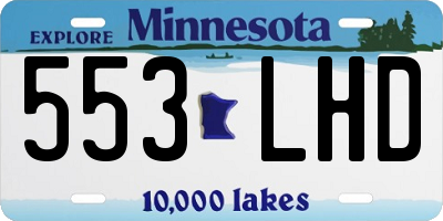 MN license plate 553LHD