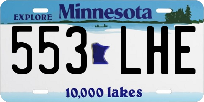 MN license plate 553LHE