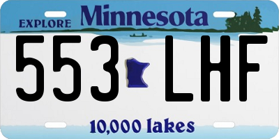 MN license plate 553LHF